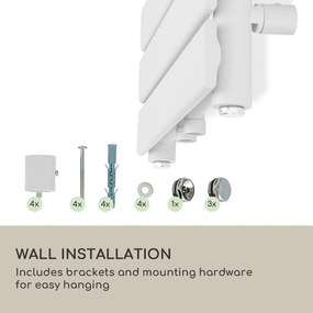 Blumfeldt Fairmont, radiátor, 80 x 45, 375 W, teplá voda, 3 držiaky uterákov, 1/2