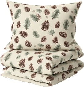 Bavlnené obliečky PINE CONES farebné Rozmer obliečky: 70 x 90 cm | 140 x 220 cm