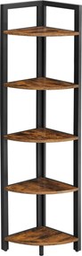 XXXLutz ROHOVÝ REGÁL, hnedá, čierna, uhlíková oceľ, 30/150/30 cm Boxxx - Online Only drobný nábytok - 002543021802
