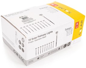 4Home Súprava solárnych LED lámp, 10 ks, teplá biela