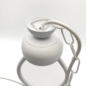 Luster na reťazi RETRO 2xE27/60W/230V matná biela