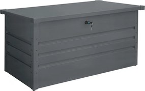 Kovový záhradný úložný box BestBerg ZBK-400A / 400 l / 132 x 62 x 62 cm / šedá