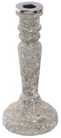 Sklenený svietnik s kamenným poťahom - Ø 10 * 22 cm