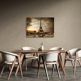 Sklenený obraz - Eiffelova veža, Paríž, Francúzsko (70x50 cm)