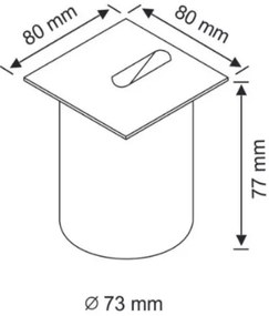 LED Schodiskové svietidlo ESPO LED/3W/230V IP54 matný chróm