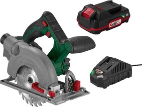 Parkside®  Aku ručná kotúčová píla 20 V Phksa 20-Li C4 + Akumulátor 20 V/2 Ah + Nabíjačka na akumulátor 20 V/2,4 A  (800012557)