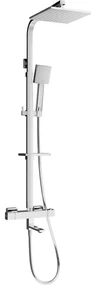 Mexen - CQ45 sprchový set s termostatickou batériou Cube, chrómová,779104595-00