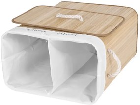 Kôš na bielizeň 2 priehradkový, bambusový