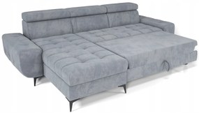 Moderno Meble Tyrkysový rohový gauč s funkciou spania Como na vlnitých pružinách