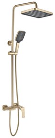 Rea Joe, sprchový set s ručnou a hlavovou sprchou, zlatá matná, REA-P5656