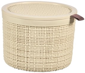 Curver Košík Jute guľatý krémovo biela