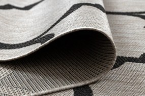 Koberec SIZAL FLOORLUX 20608 strieborný / čierny
