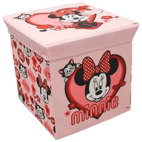 Úložný box na hračky MINNIE MOUSE 30x30 cm ružový
