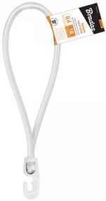 Bradas Upevňovacia guma s háčikom 18cm 25ks White PVC BUNGEE