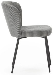 Sivé menčestrové jedálenské stoličky v súprave 4 ks Megan – Marckeric