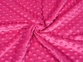 Biante Hrejivé posteľné obliečky Minky 3D bodky MKP-018 Purpurové Jednolôžko 140x200 a 70x90 cm