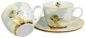 Porcelánová šálka s podšálkou Monet Woman With Parasol 250 ml sada 2ks