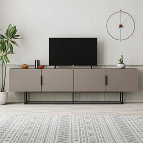 Sivo-béžový TV stolík 200x55 cm Titan – Marckeric
