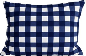 Obliečka na vankúš z mikrovlákna NAVY GINGHAM 70x90 cm, modro-biely
