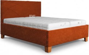 Posteľ čalúnená ZINNA + lamelový rošt + matrac EMI