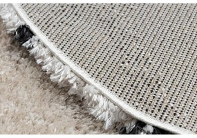 Kusový koberec shaggy Flan krémový 2 kruh 160cm