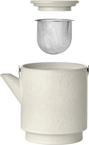 Krémovobiela kameninová kanvica na čaj so sitkom 1 l Makoto – Blomus