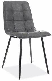 Jídelní židle Look eko kůže šedá