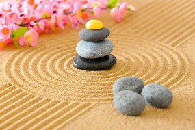 Samolepiaca fototapeta harmónia zen kameňov