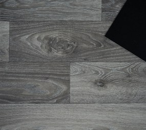 Beauflor, PVC podlaha - lino Blacktex Fumed Oak 966M, na mieru, šíře 3m,4m, šedá, filc, chodba / predsieň