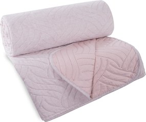 PREHOZ NA POSTEĽ LEN 200X220 CM RUŽOVÝ