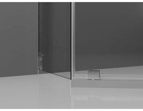 Mexen Exo, päťuholníkový sprchový kút s výklopnými dverami 80 x 80 cm, 6mm číre sklo, chrómový profil, 812-080-080-01-00