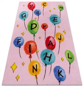 Koberec PLAY balóniky písmená abeceda G3548-3 ružová Veľkosť: 160x215 cm
