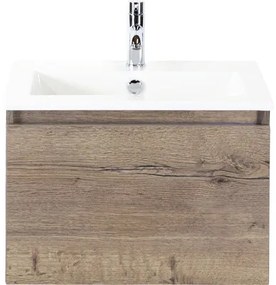 Kúpeľňový nábytkový set Sanox Frozen farba čela tabacco ŠxVxH 61 x 42 x 46 cm s keramickým umývadlom