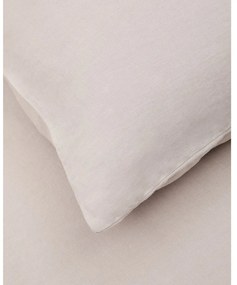 Obliečky sivobéžové na jednolôžko/predĺžené s prímesou ľanu 150x220 cm Simmel – Kave Home