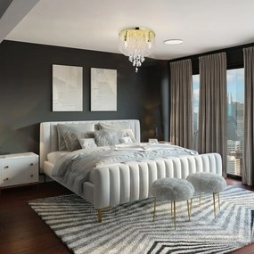 Toolight Toolight, krištáľové stropné svietidlo 3xE14, APP1625-3C, zlatá, OSW-04128