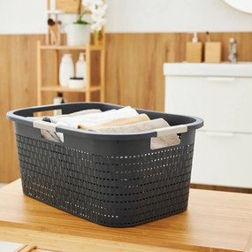 Kôš na čistú bielizeň COUNTRY antracit, 40 l
