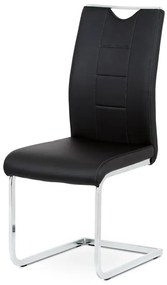 BONTEC Jedálenská stolička, čierna, ekokoža, DCL-411 BK Farba: Čierna