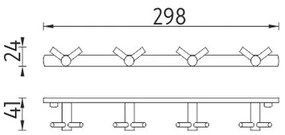 NIMCO MAC 2905831C-T-90 - Nástenný vešiak na uteráky BORMO 30 cm lesklý chróm