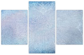 Obraz - Mandaly v modrej (90x60 cm)