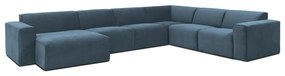 Modrá menčestrová rohová pohovka (ľavý roh) Sting – Scandic
