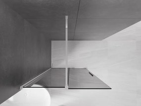 Mexen Velar, sprchová zástena s posuvnými dverami Walk-in 70 x 200 cm, 8mm šedé sklo, chrómová, 871-070-000-43-01