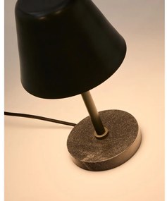 Tmavozelená/čierna mramorová stolová lampa s kovovým tienidlom (výška 32 cm) Calina – Kave Home