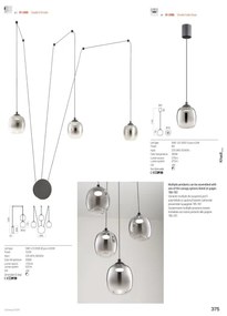Redo 01-3485 -LED Stmievateľné nástenné svietidlo KHADI 3xLED/5,5W/230V čierne/dymové