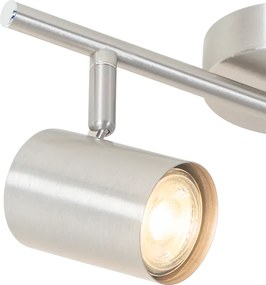 Moderné stropné svietidlo oceľové 2-žiarovkové nastaviteľné - Jeana