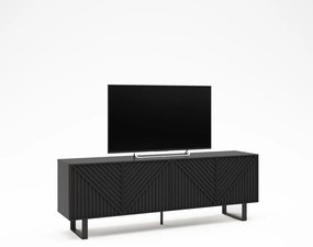 Čierny TV stolík 161x55x35 cm Peta – Marckeric