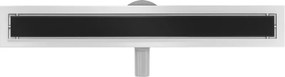 Mexen Flat lineárny nerezový žľab 70 cm, 360 ° sifón, čierne sklo - 1026070-40