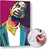 Maľovanie podľa čísel TRAVIS SCOTT –  nízka náročnosť