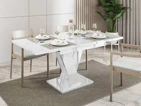 Rozkladací stôl Herkulan, Farby: biela / betón