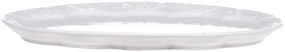 Porcelánový servírovací oválny podnos s čipkou Provence lace - 24*13 cm