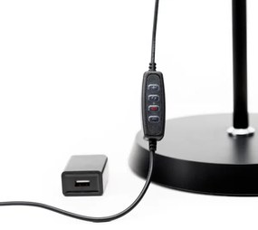 LED Stmievateľná stojacia lampa SIGNUS LED/10W/230V 3000/4500/6500K čierna